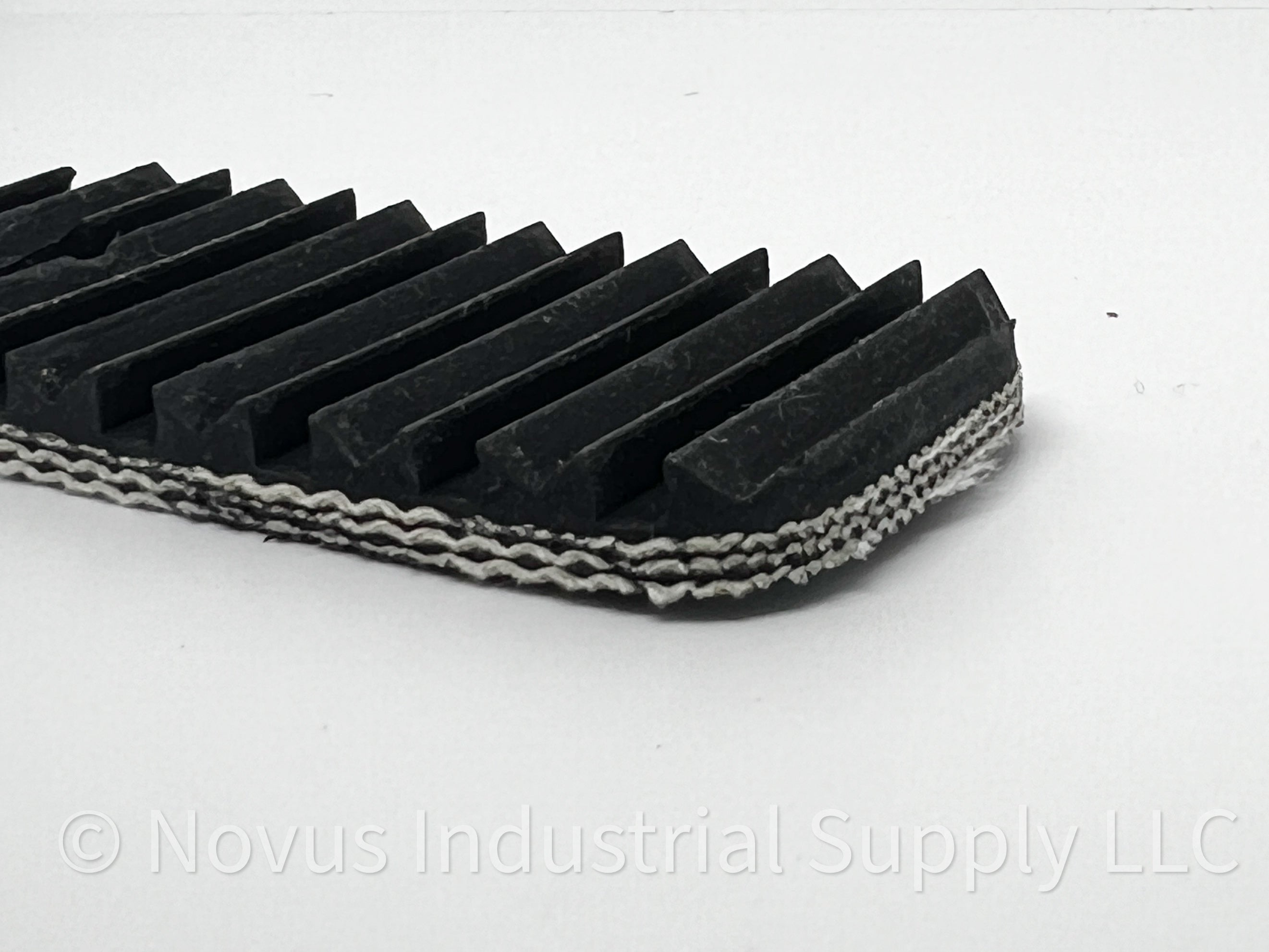BS062 - #62 Beltservice 3 Ply CP30 Black V-Ridge x FS Conveyor Belt