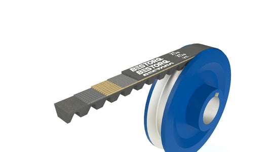 Made in the USA. These cogged v-belts are designed to use significantly less energy to bend around your pulleys and have higher horsepower ratings which improves your belt life while saving you money and time. Most sizes are offered as singles or banded options.